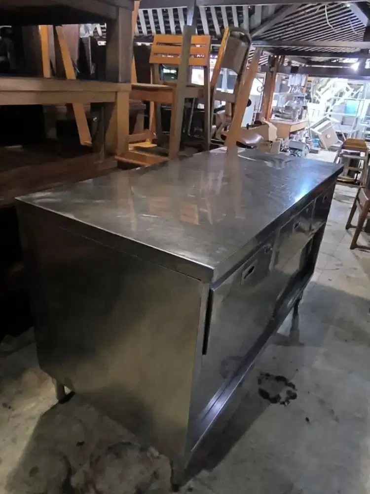 Meja kabinet pintu sliding with 3 laci