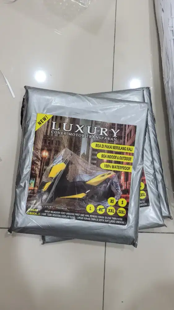 Cover motor transparan ukuran XL