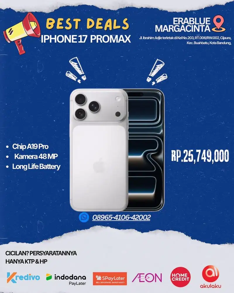Iphone 17 promax 256 silver