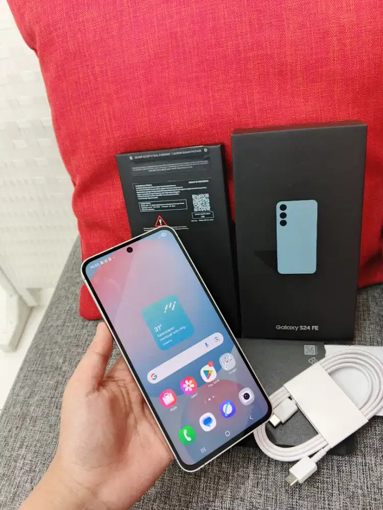 Samsung S24 FE 8/128 Fulset ori resmi sein mulus
