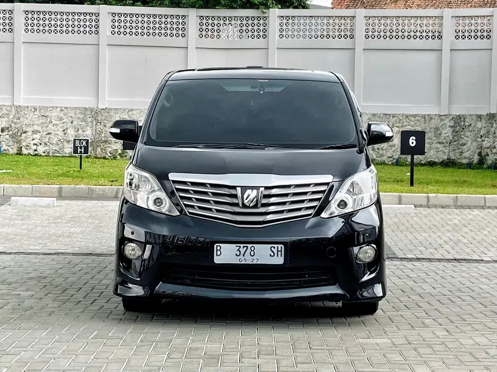 Toyota Alphard 2.4 S CBU Jepang AT 2011 /2012 Hitam Powerbackdoor