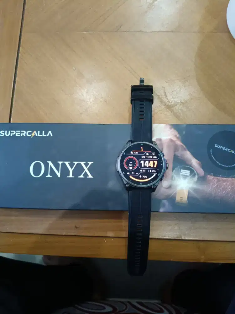 Smartwatch Supercalla Onyx Warna Hitam Kondisi Second No Minus