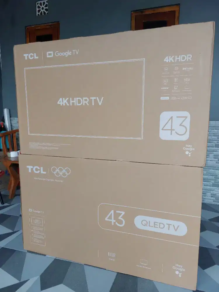 Google tv tcl 43 inch 43V5C QLED & 43V6C layar 4K UHD