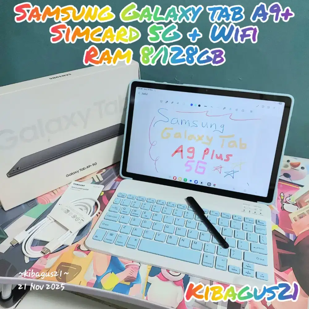 Samsung Galaxy Tab A9+ Fullset ORI SEIN Mulus Like New