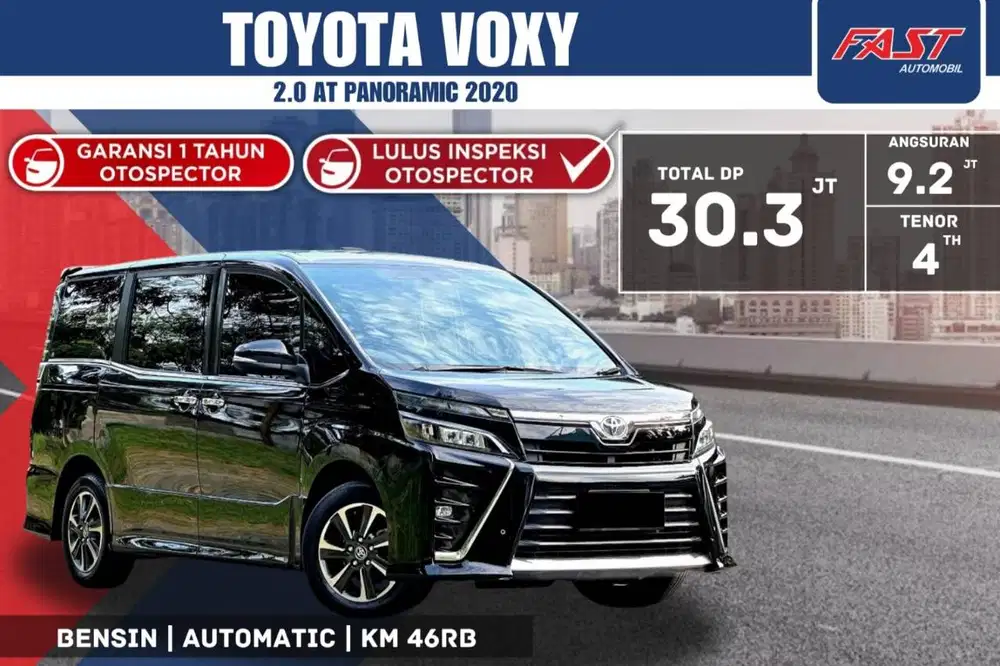 TOYOTA VOXY 2020 2.0 AT PANORAMIC LOW KM.46RB & PAJAK PANJANG #F7ST