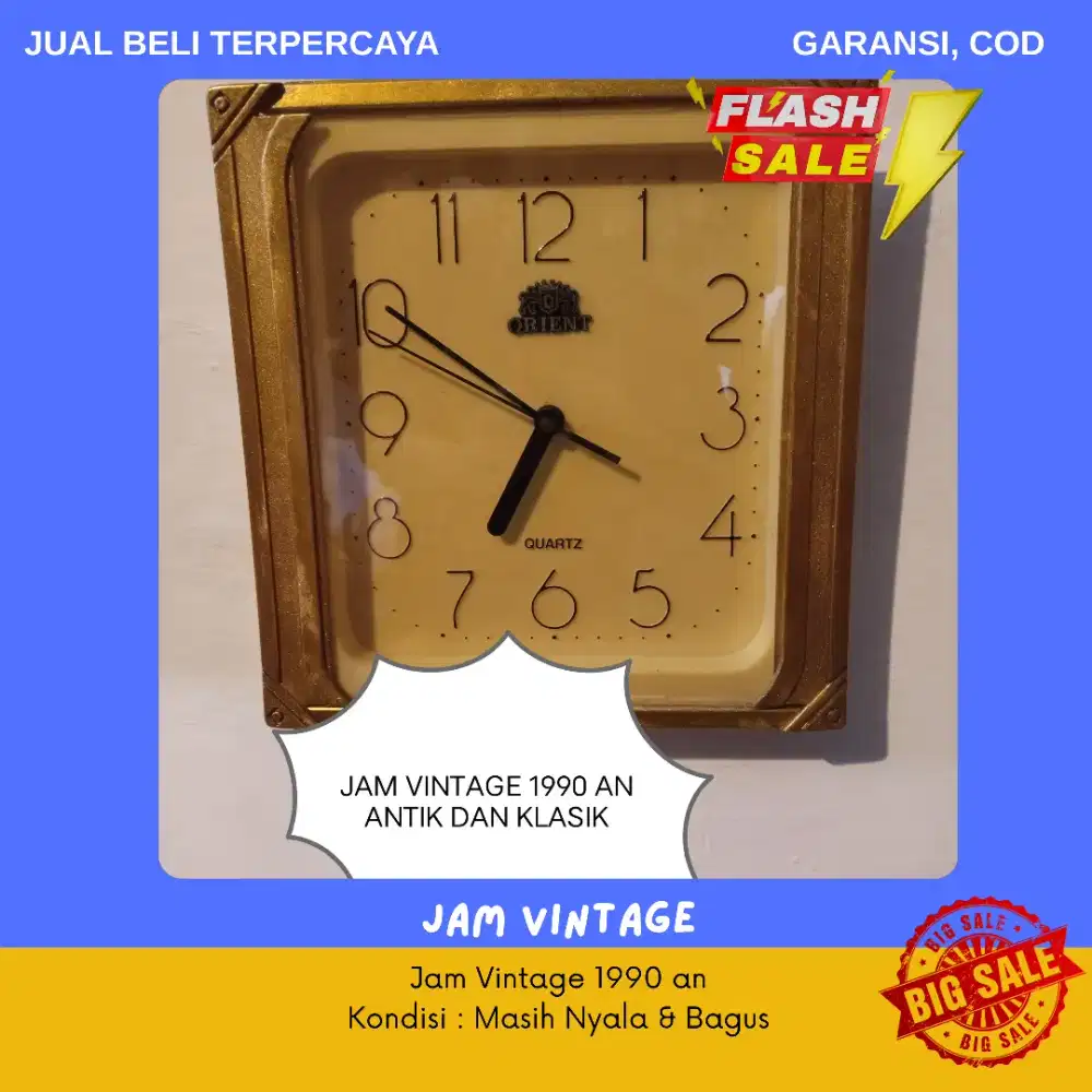 (BISA COD & NEGO 2025) Jam Vintage 1990 an