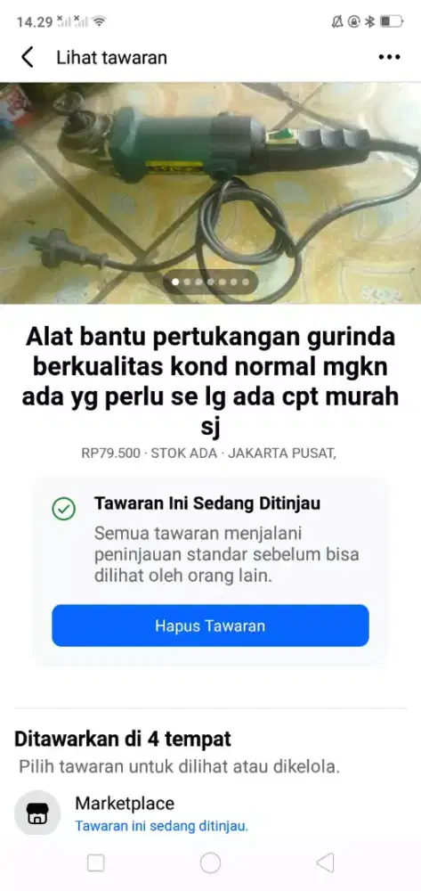 Mesin gurinda tangan berkualitas kond normal hrg murah sj deh cpt