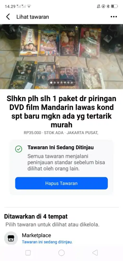 Slhkn plh slh 1 paket dr kaset piringan DVD film lawas kond spt baru
