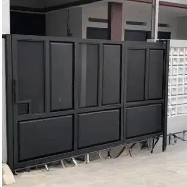 pagar rumah bahan besi murah warna hitam bahan glanis