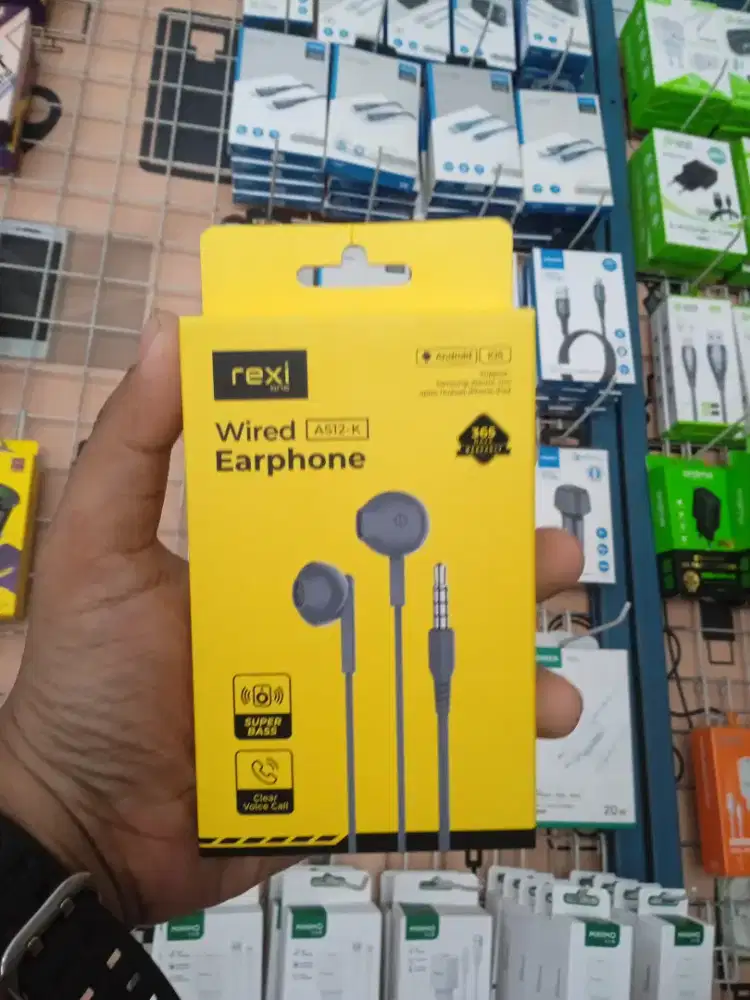 REXI AS12-K hf/earphone/headset wired super bass clear voice call