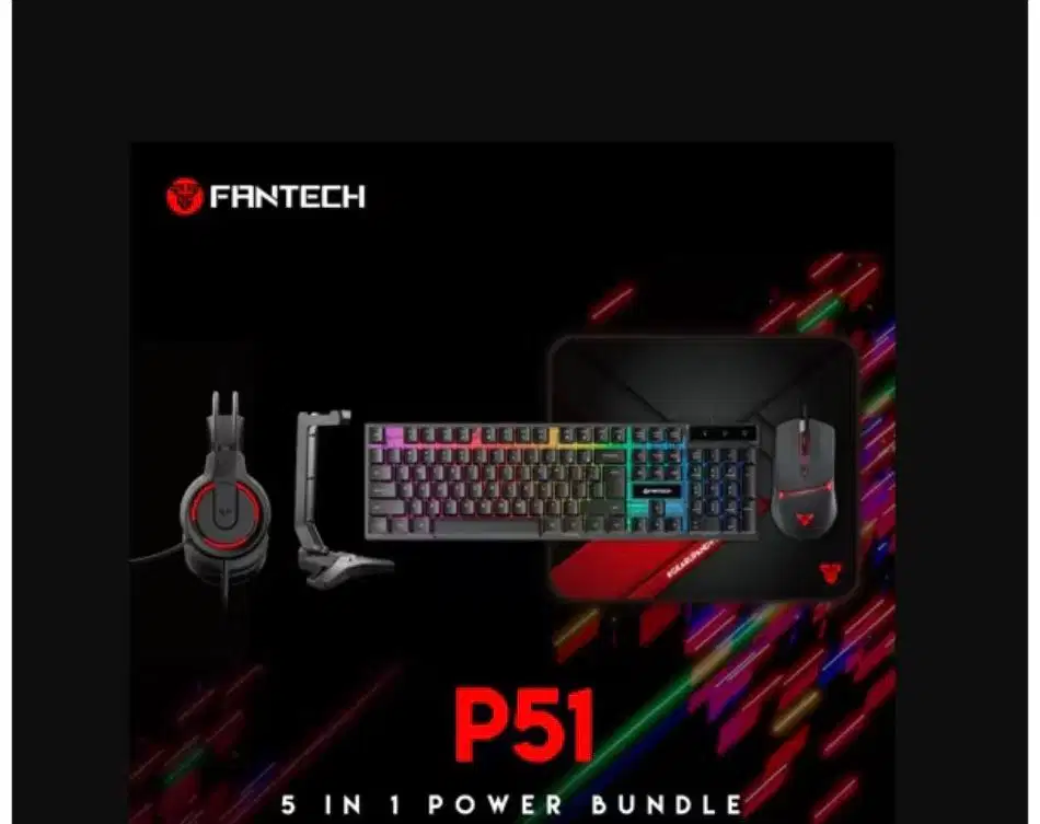 FANTECH 3in1 Keyboard Mouse HeadPhone Jack