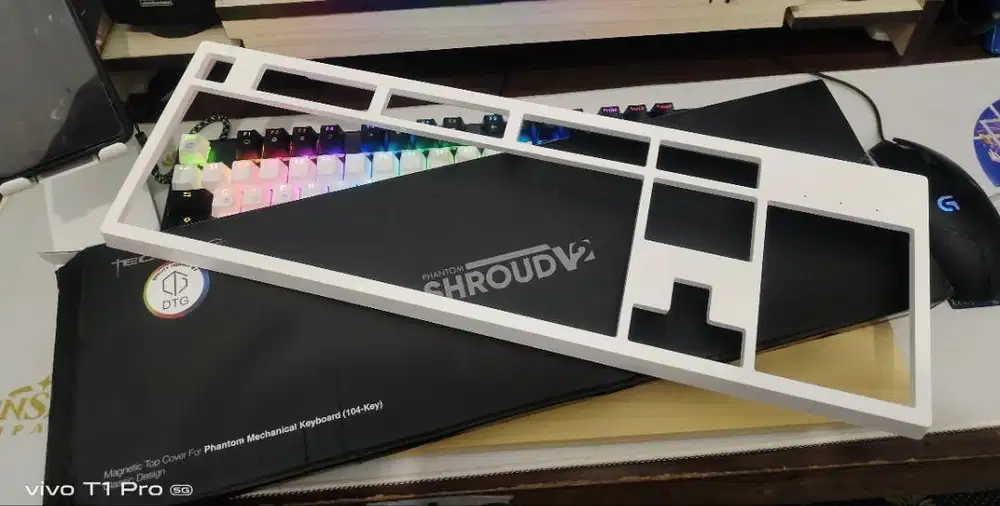 Shroud V2 Cover Mechanical Keyboard Phantom Elite 104 White Putih