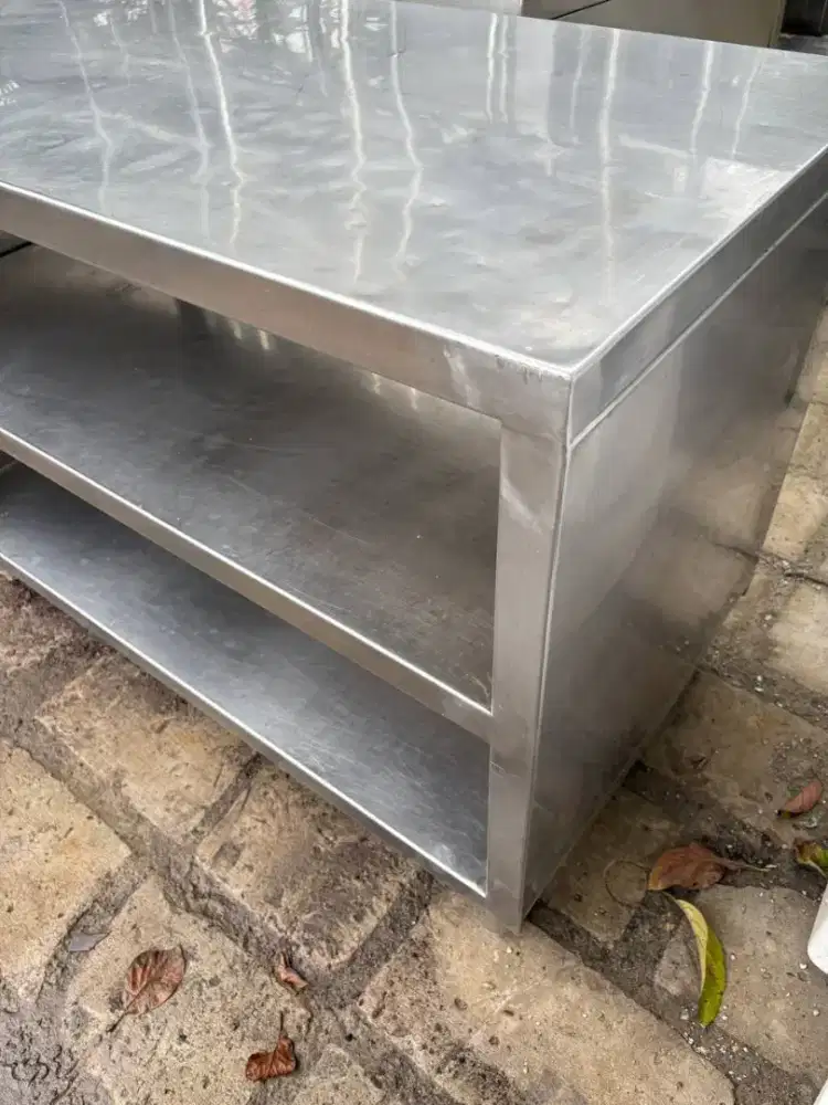 kabinet 3 susun stainless steel