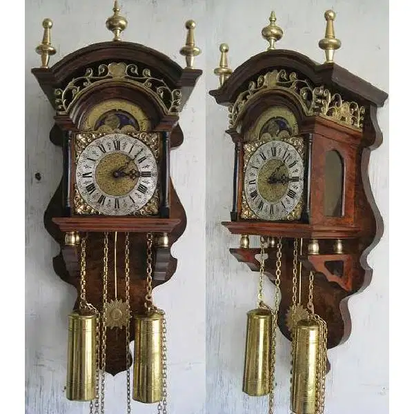 Jam antik Art Neuvo WUBA - WARMINK wall Clock era 1800 Germany