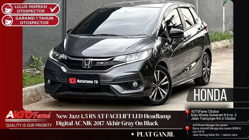 Honda New Jazz 1.5 RS AT FACELIFT LED Headlamp Digital AC NIK 2017