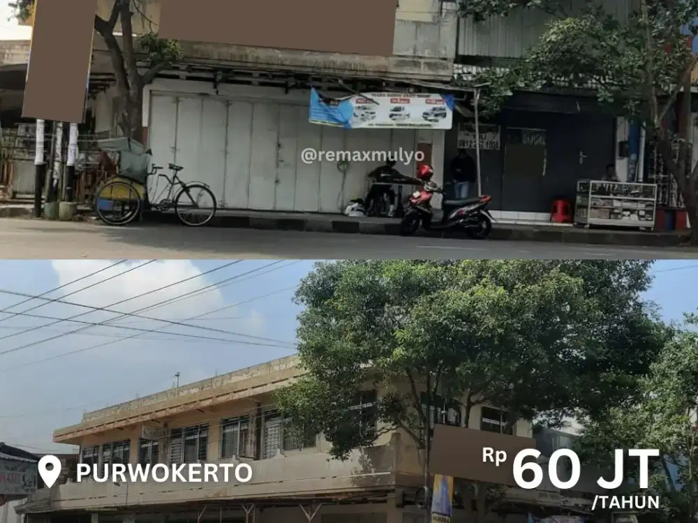 Disewakan Ruko 2 Lantai di Pusat Kota Purwokerto