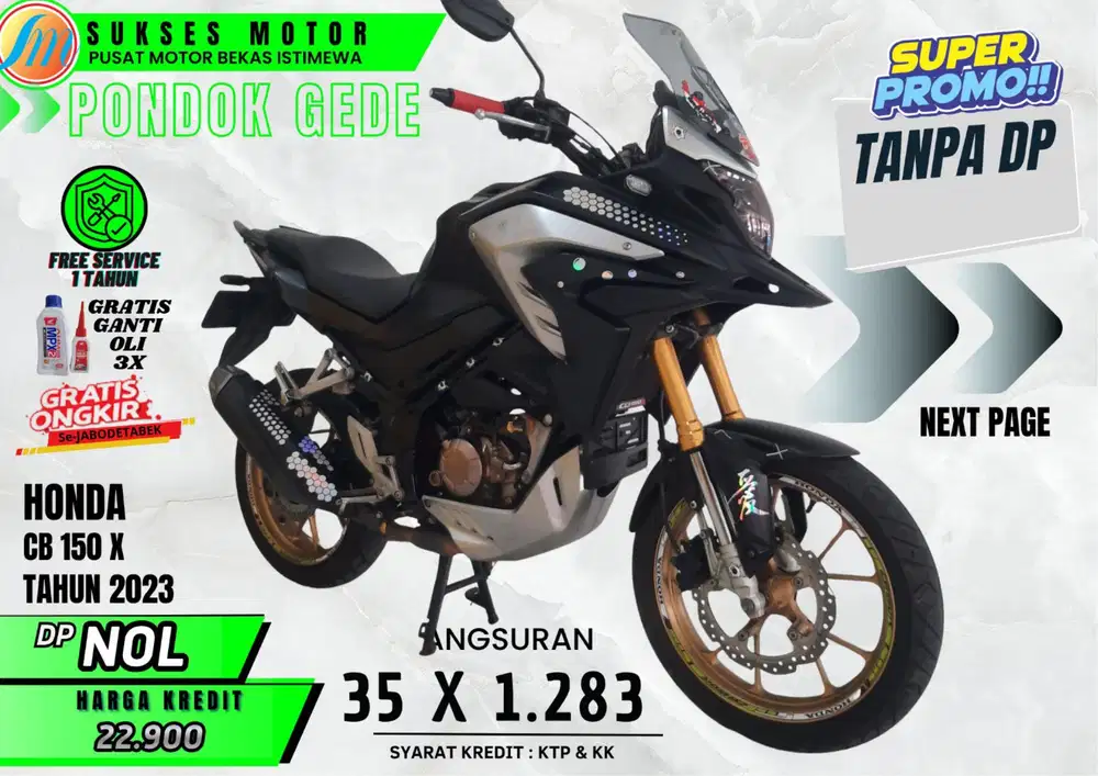 CB150X TAHUN 2023 MOTOR BEKAS RASA BARU DP RINGAN ANGS MURAH
