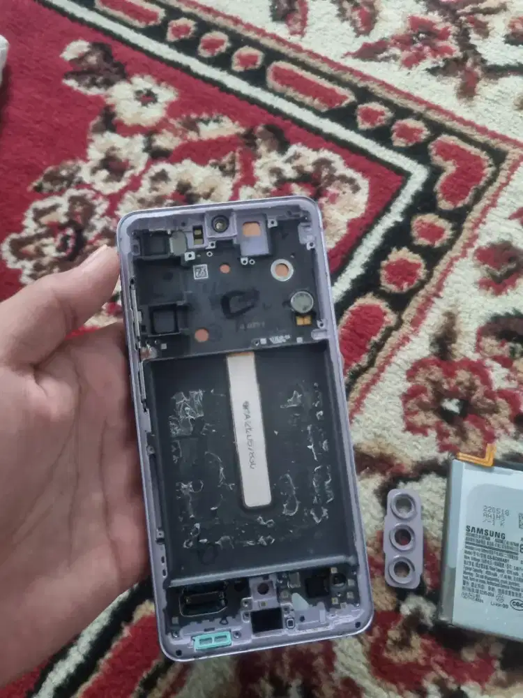 LCD copotan Samsung S21 Fe minus garis + bonus baterai ori