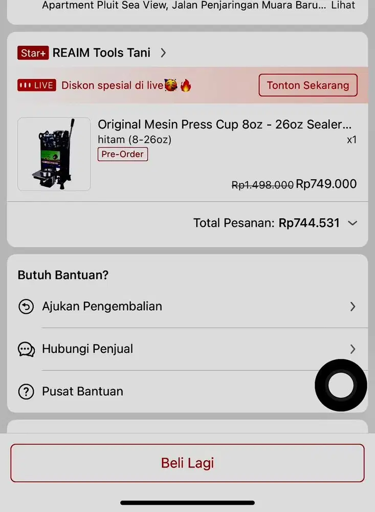 Cup seler ,beli gak pernah dipakai