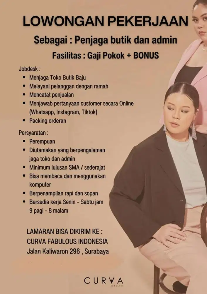 Lowongan sebagai penjaga butik