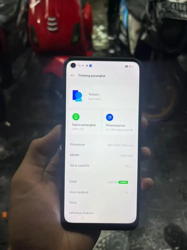 Oppo A55 4+4/64 Fullset Mulus,minus ada jamur sedikit pemakaian wajar