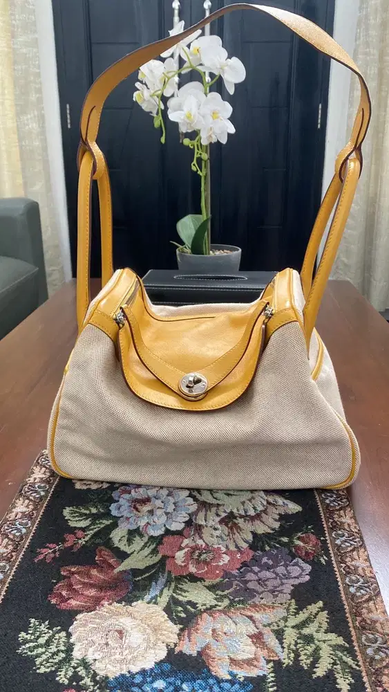 Tas hermes lindy canvas 34