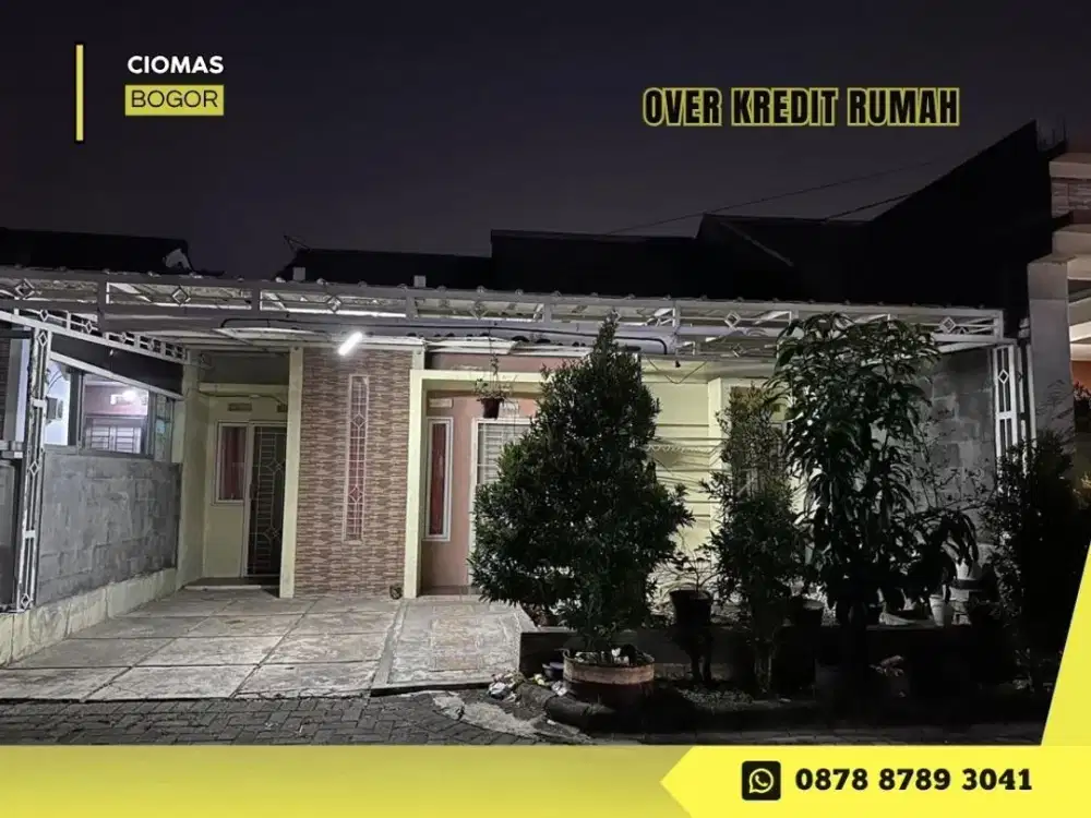 Rumah Over Kredit 85JT dkt Stasiun Bogor di Ciomas River View