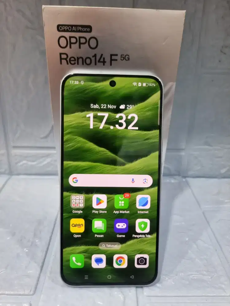 OPPO RENO 14F 5G 8/256 LIKE NEW PEMAKAIAN BELUM 1 BULAN