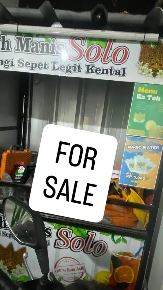 Di Jual Gerobak dan perlengkapan teh solo lengkap