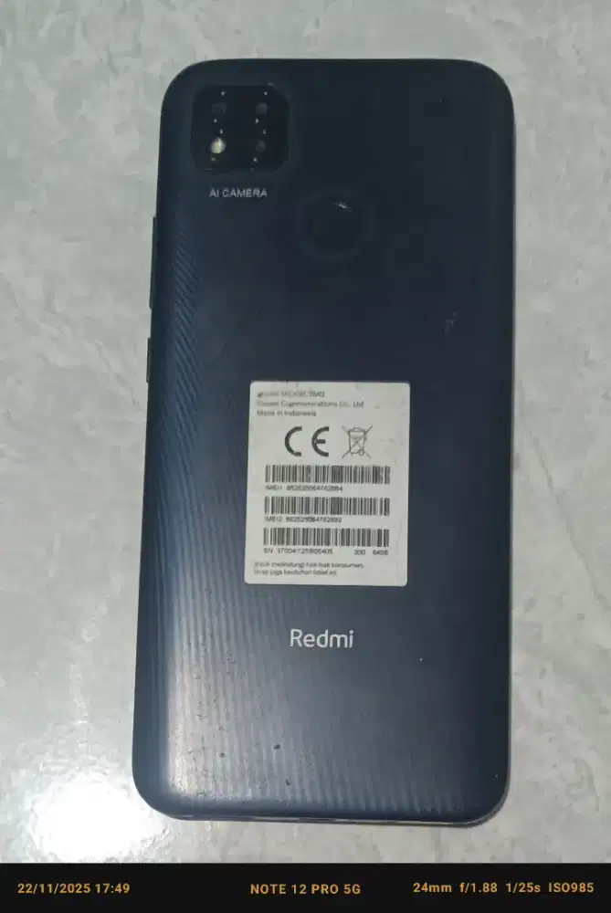 Jual HP bekas Redmi 9C RAM 4/64 GB