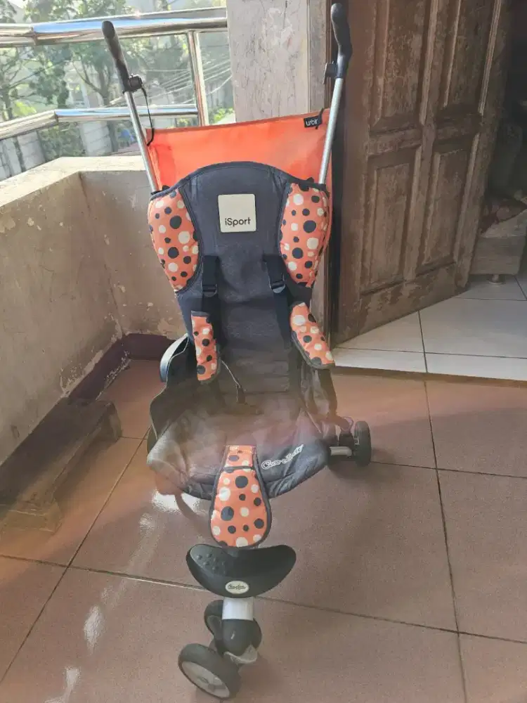 Preloved Stroller Chocolatte Merk I-Sport Kondisi 90%an