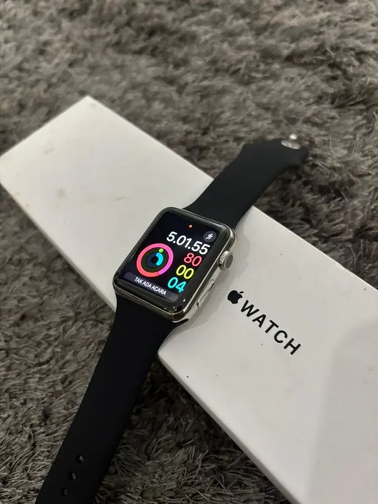 Apple Watch 42mm Stainless Steel 100% Original Jual Murah Fullset BJM