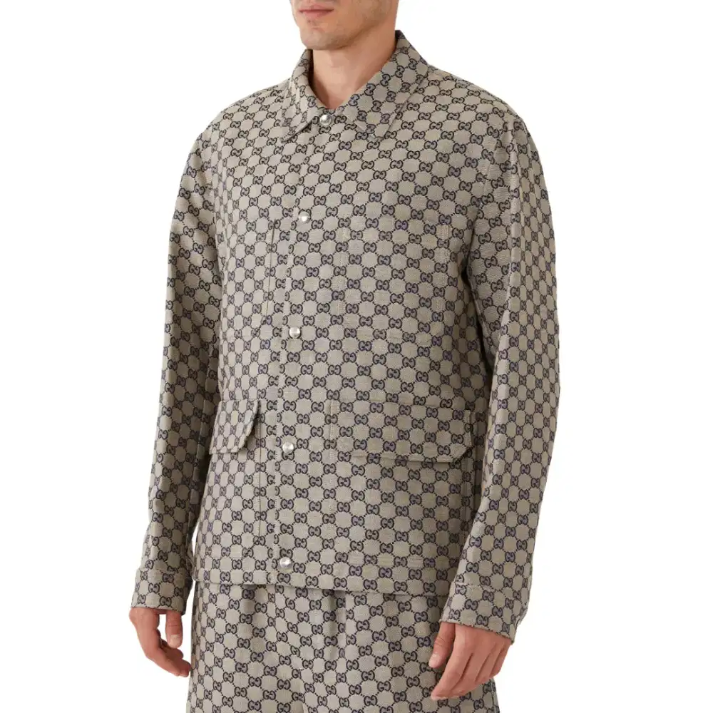 Setelan Pria Linen Blend Jacket and Long pants GUCCI Size L