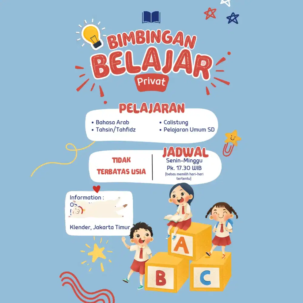 Les Privat Calistung & Tahsin Tahfiz