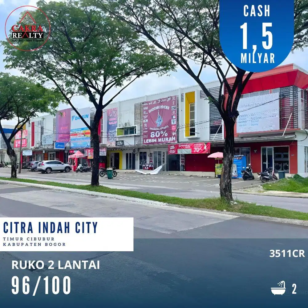 Ruko 2 lantai siap bisnis lokasi strategis di citra indah city