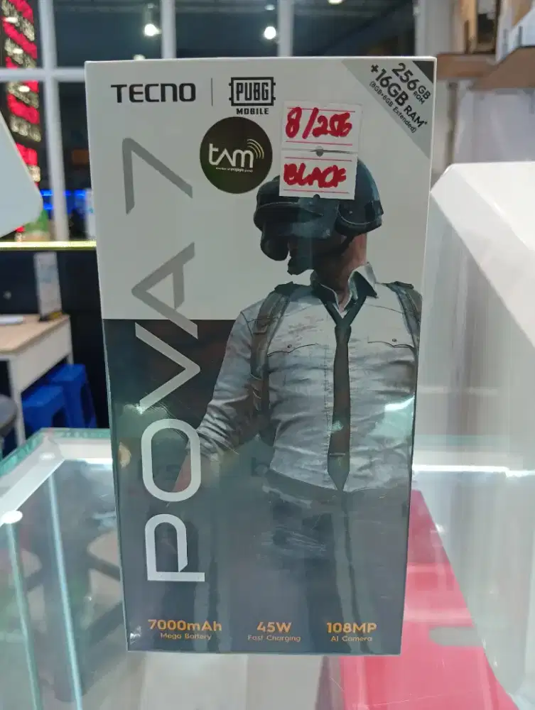 2JTA'AN TECNO POVA 7 4G ,RAM 8GB ROM 256GB, BARU SEGEL