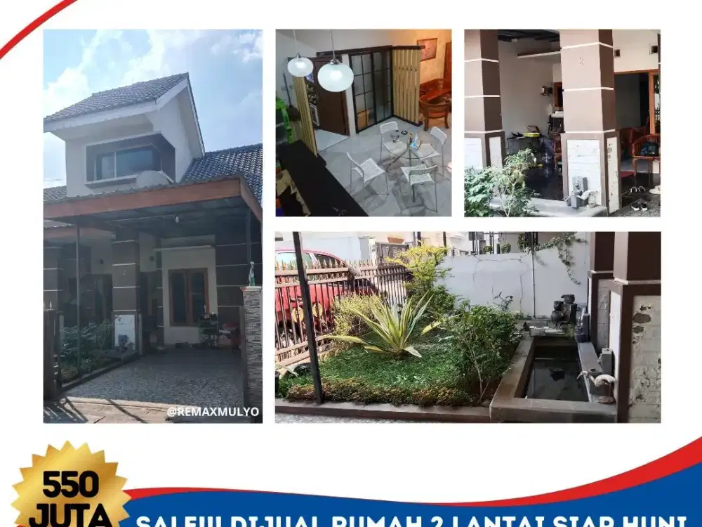 Rumah 2 Lantai Siap Huni Dijual Halaman Luas dan Kolam Iklan Purwokerto Selatan