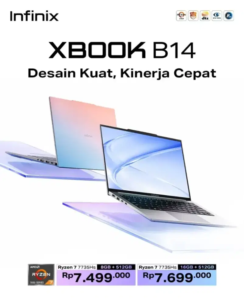 New Laptop Infinix XBOOK B14 Ram 16/512gb