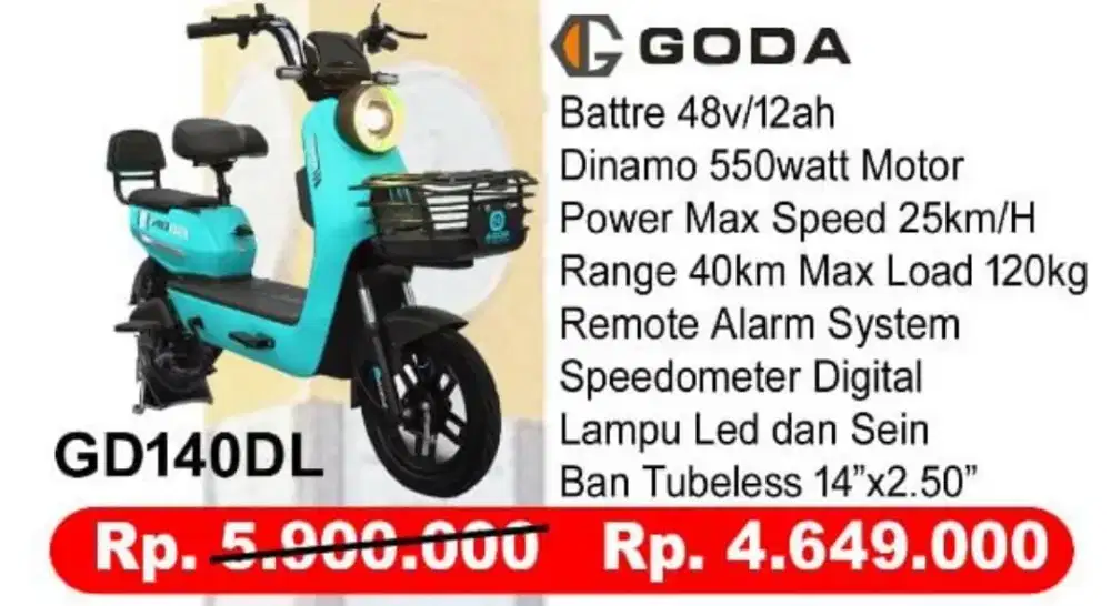 SEPEDA LISTRIK GODA GD140L