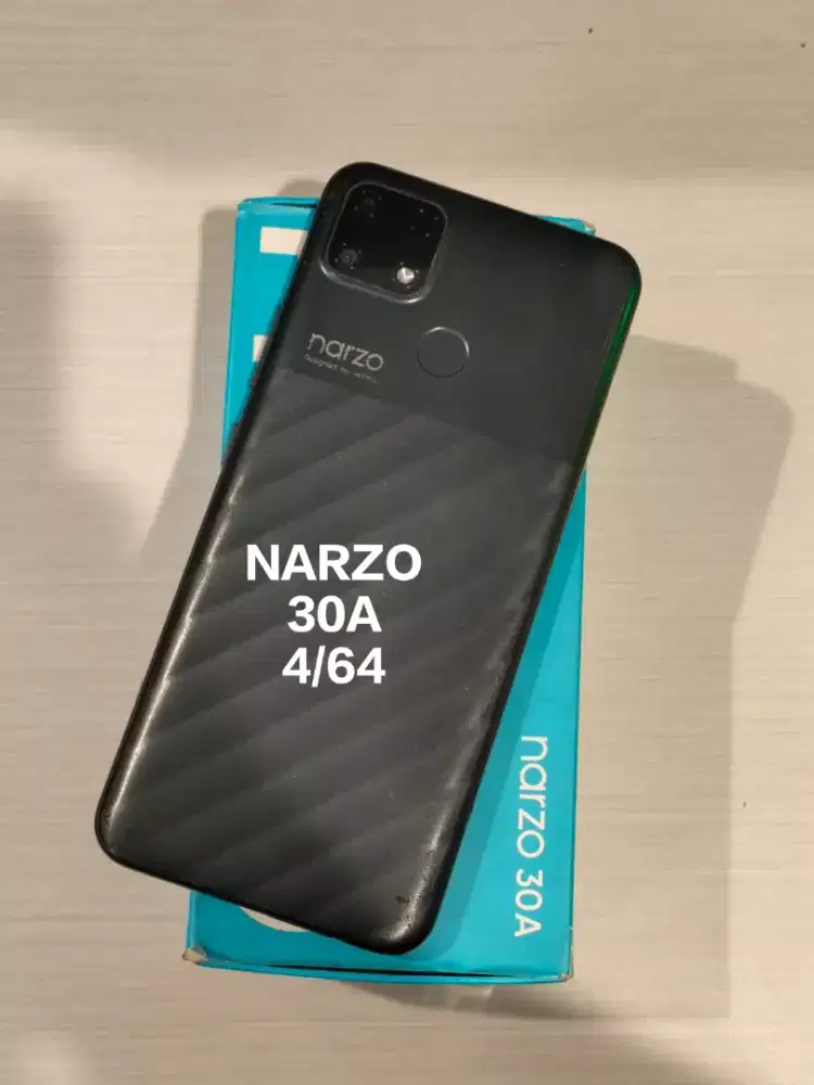 Jual hp second Realme Narzo 30A 4/64 black