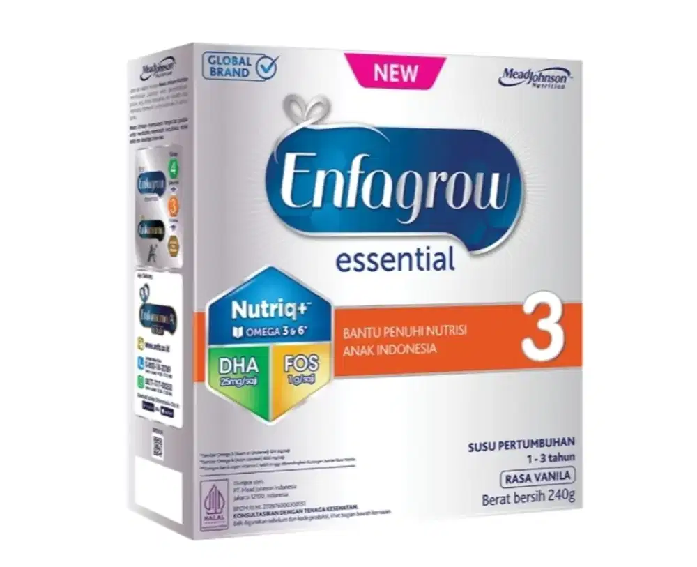 Enfagrow Essential 3 Susu Bubuk Pertumbuhan Anak 1-3 Tahun Vanila