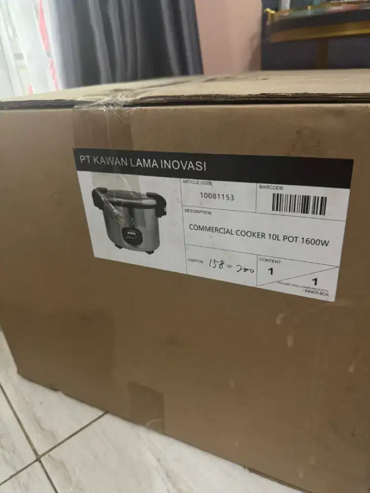 Dijual Rice Cooker / Magic Com Komersial 10 Liter – 1600W