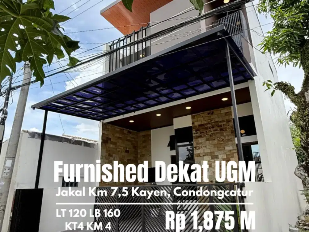 Rumah baru Furnished dekat UGM Kayen jakal Km 7