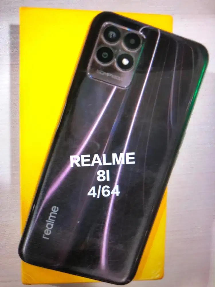 Jual hp second realme 8i 4/64 black