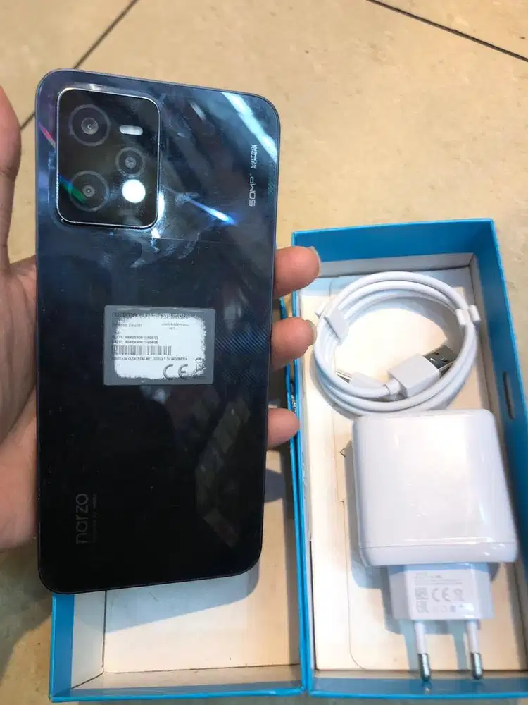 Jual hp second realme Narzo 50A prime 4/64 black