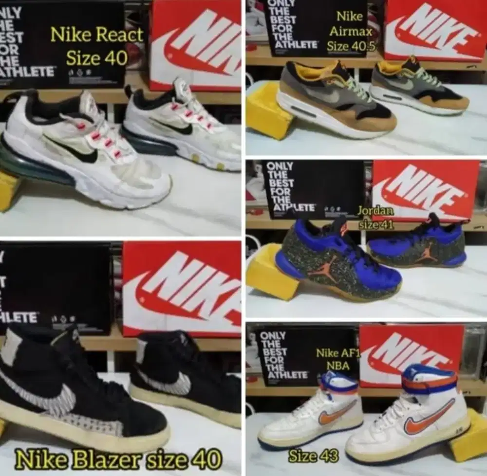 Sepatu Second Running Basket Nike Airmax Jordan dll