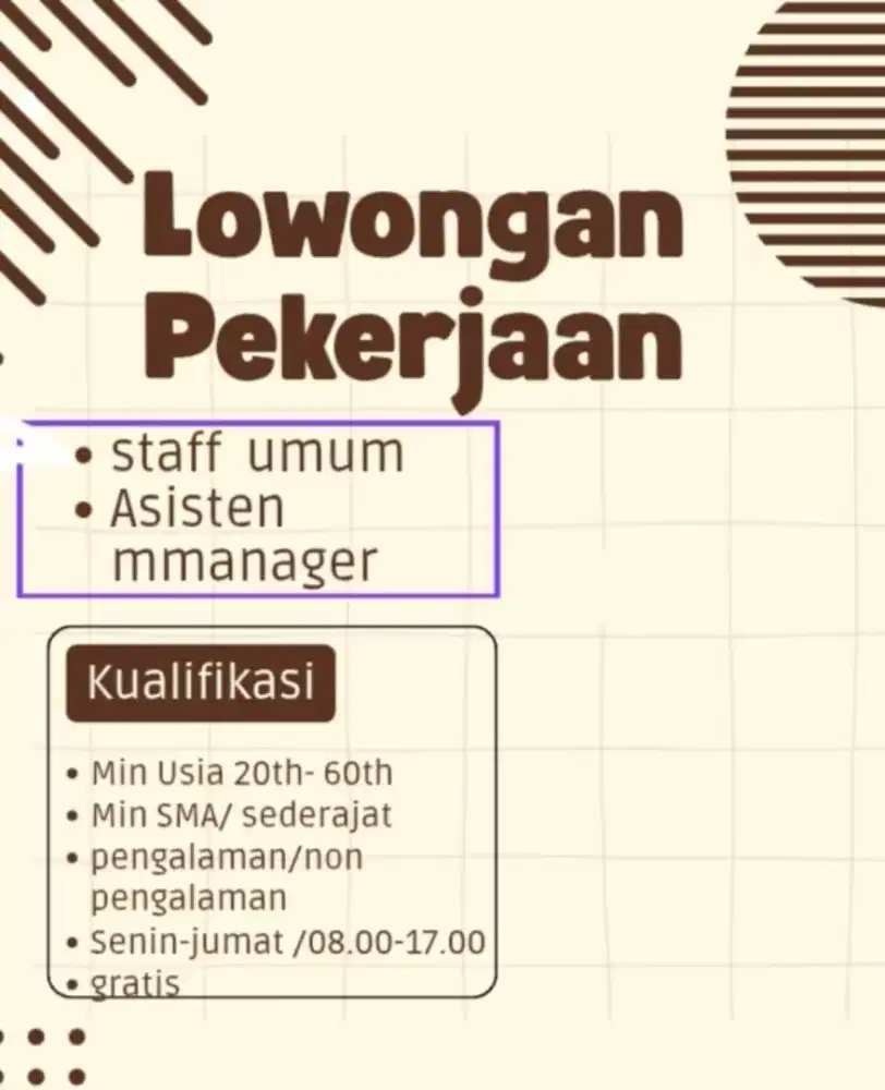Lowongan kerja cepat  - gubeng surabaya pusat
