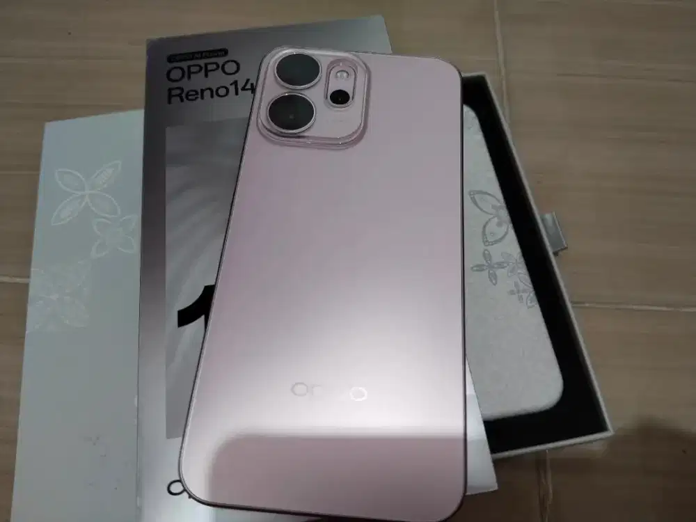 Dijual OPPO Reno 14f 8/256 Fullset Pink Bekas Pakai Cwe