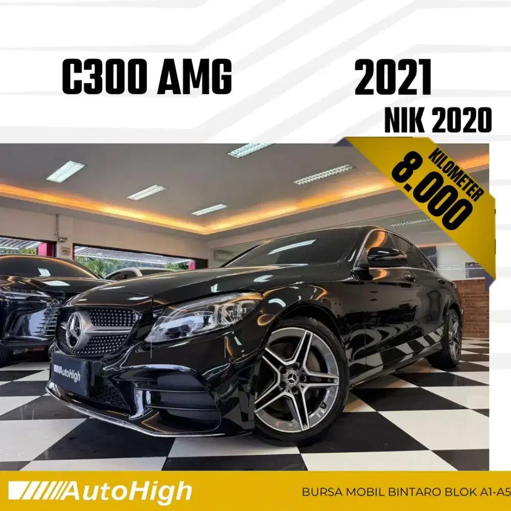 DP10% [Km8.000] C300 AMG 2020 Black Reg 2021 #AUTOHIGH