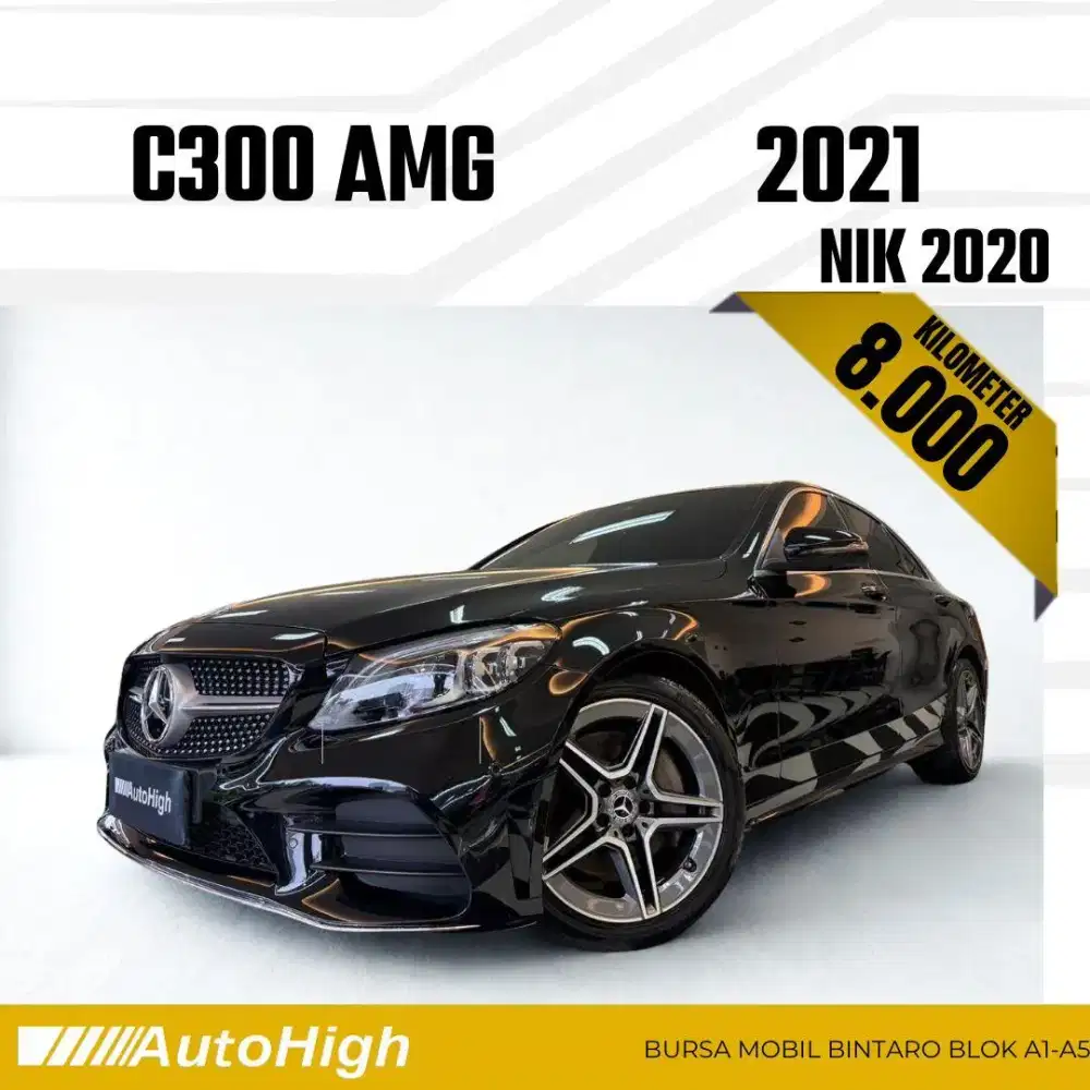 DP10% [Km8.000] C300 AMG 2020 Black Reg 2021 #AUTOHIGH